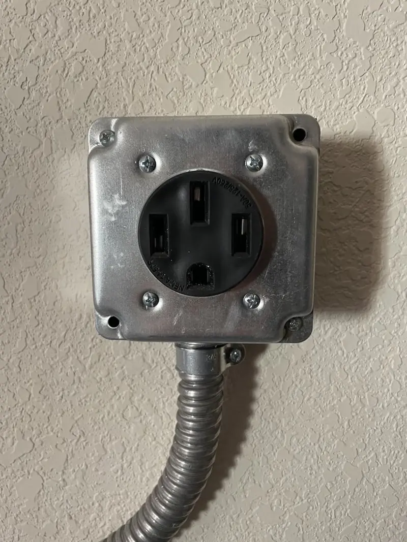 NEMA 14-50 outlet installed for Smart Home Electrical in Ridgecrest